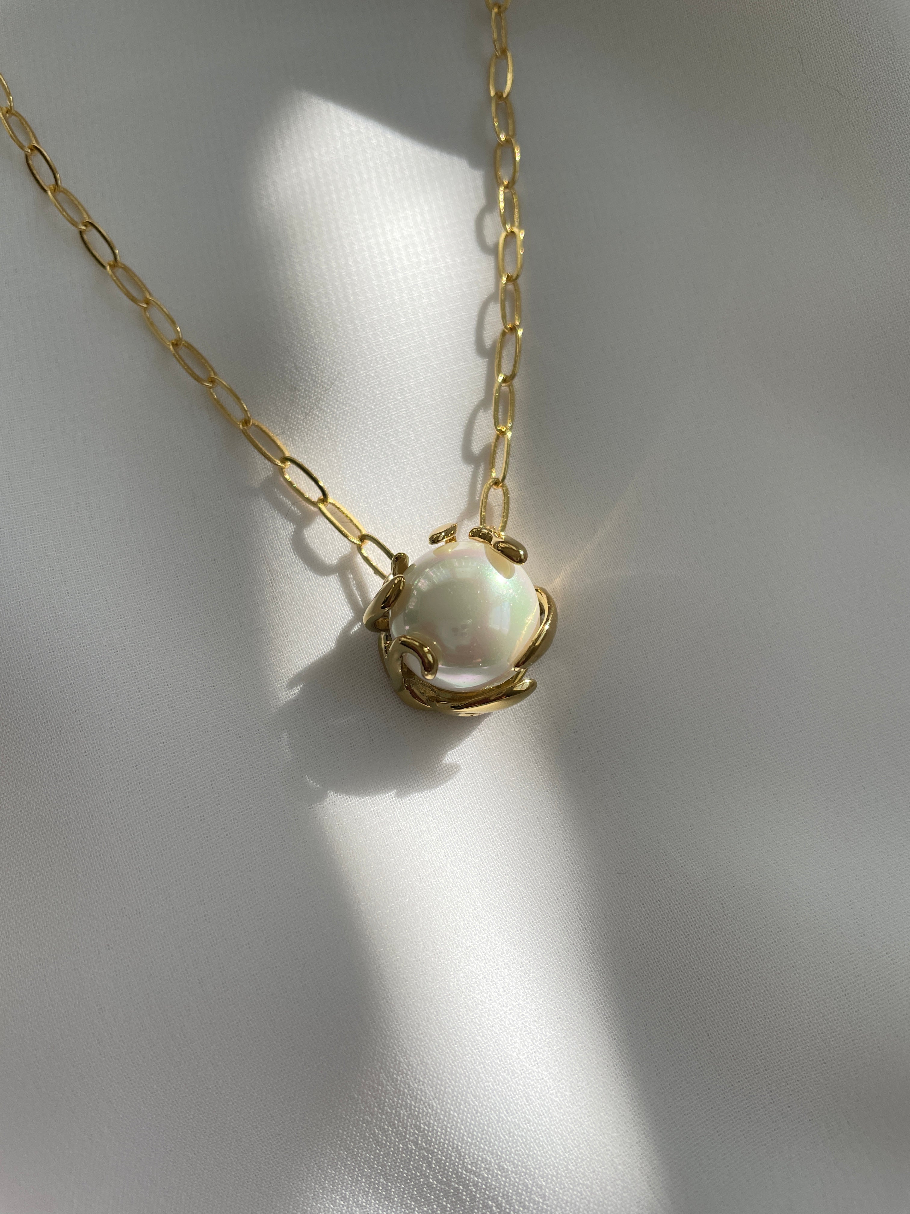 Pearl Basket Necklace