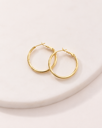 Midi Gold Hoop Earrings
