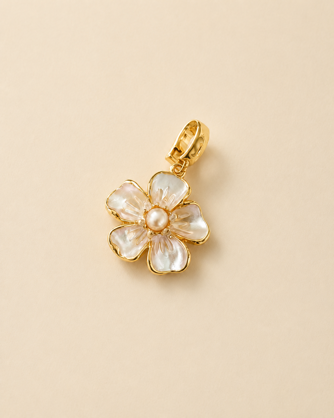 Gold Sweet Pea Charm