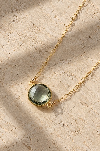 Centered Green Prasiolite