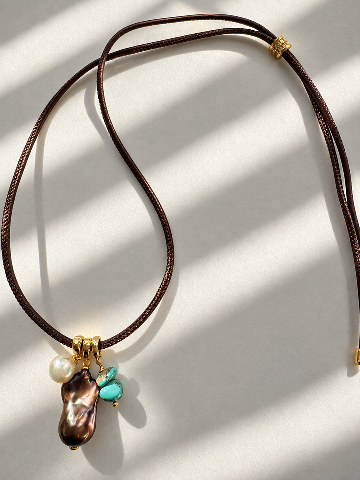 Cocoa Pearl Necklace*