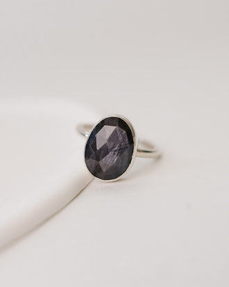 Grey Sapphire Rosecut Ring