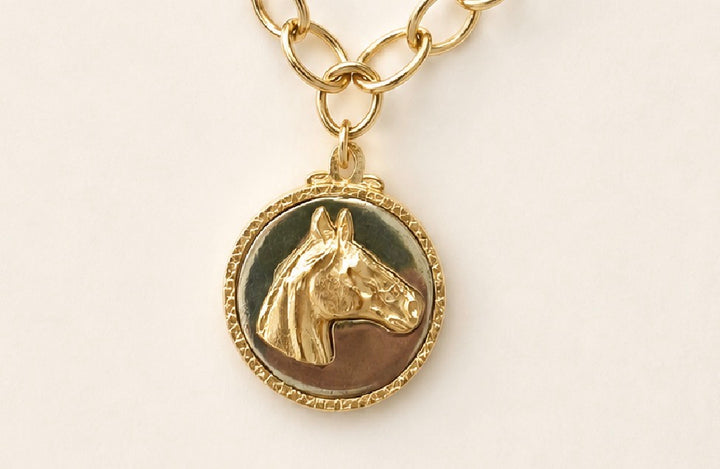 Gold Stallion Necklace