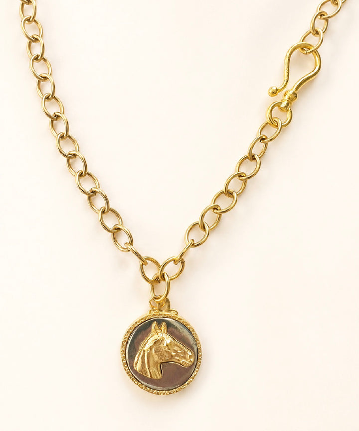 Gold Stallion Necklace