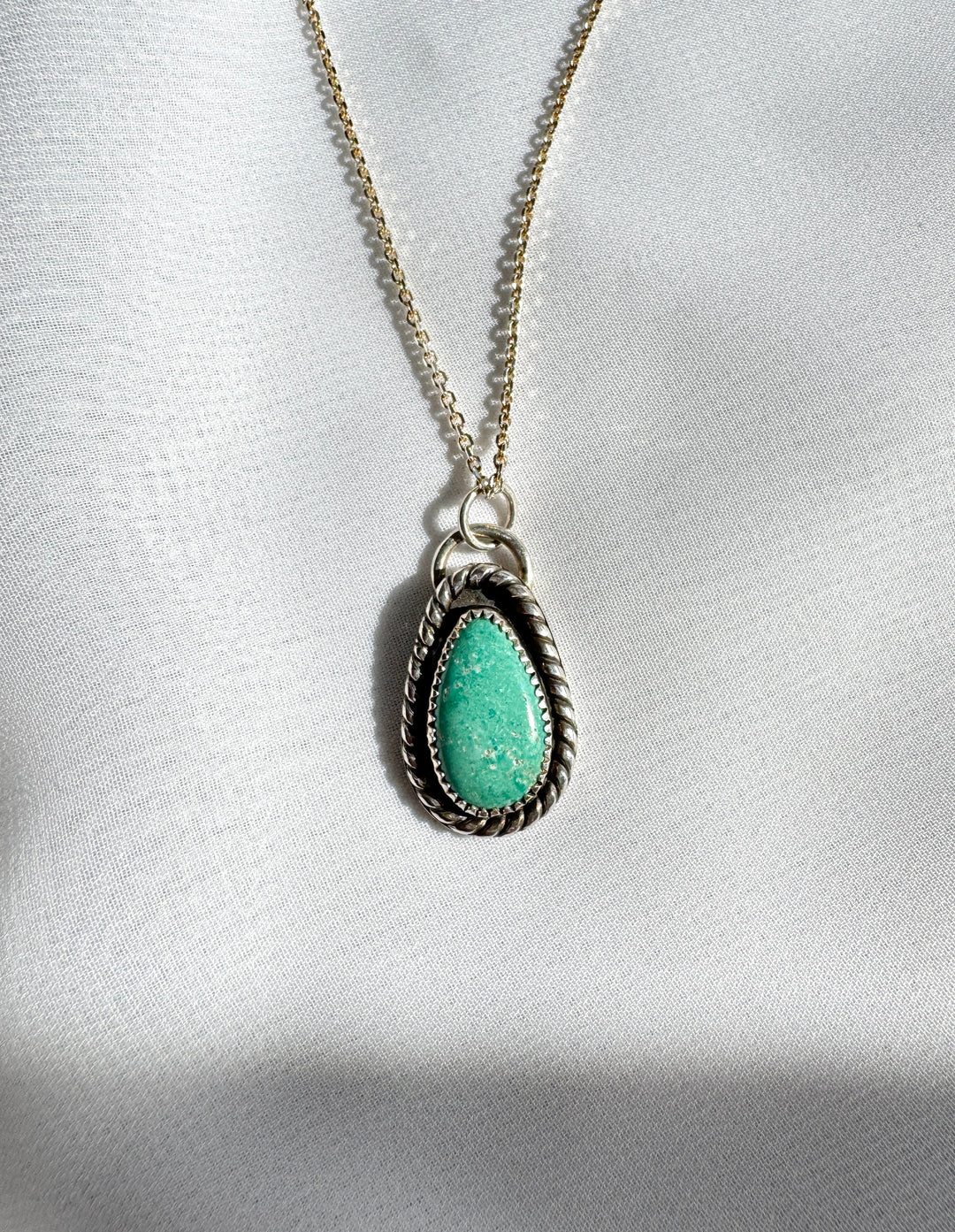 Turquoise Silver Falls Necklace
