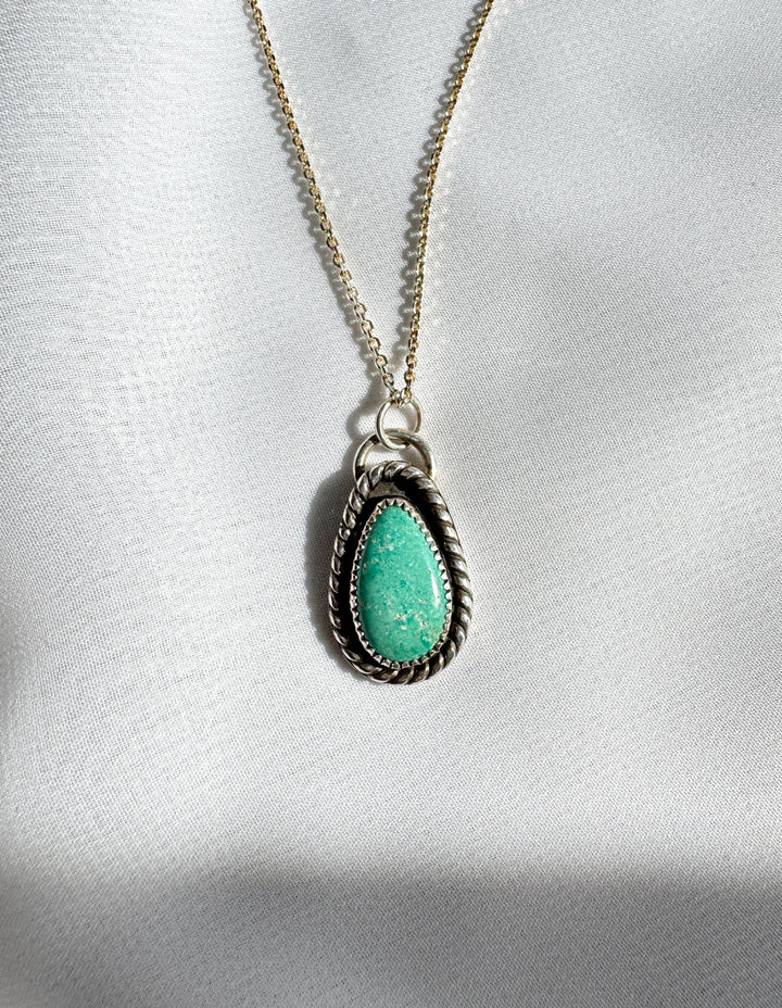 Turquoise Silver Falls Necklace