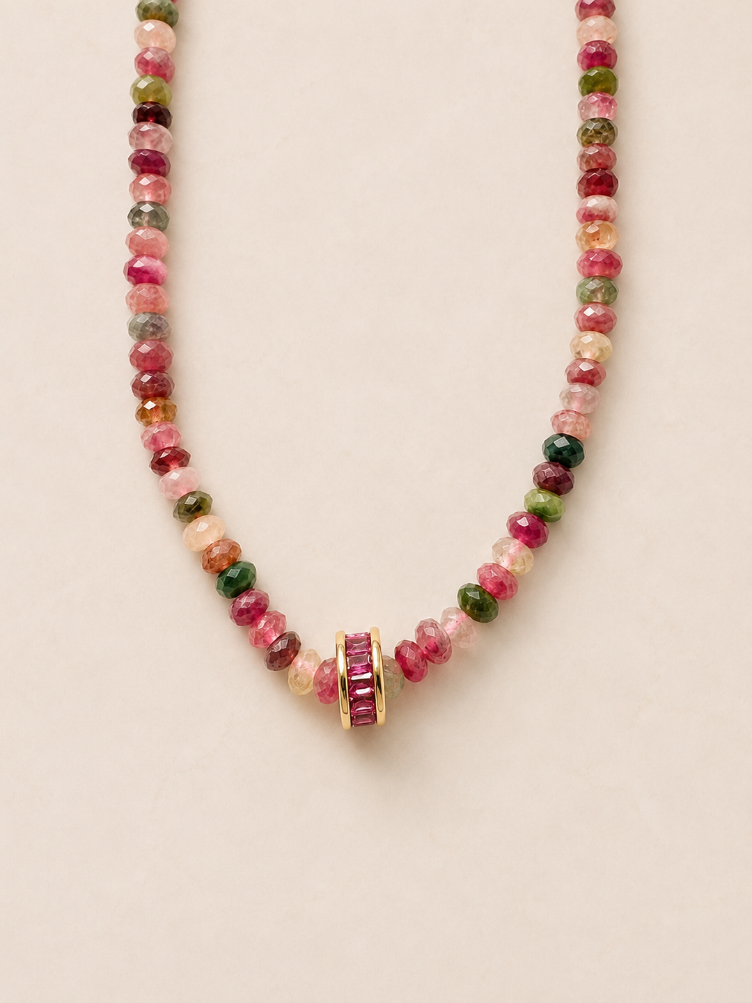 Watermelon Tourmaline Necklace *