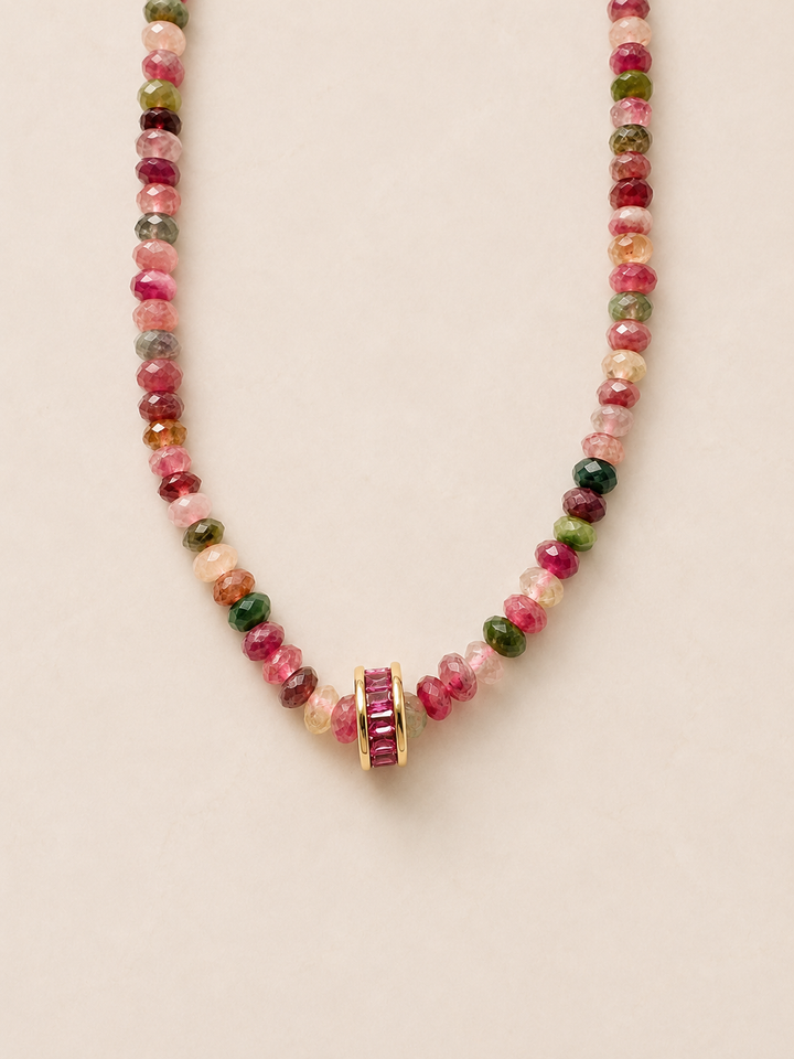 Watermelon Tourmaline Necklace *