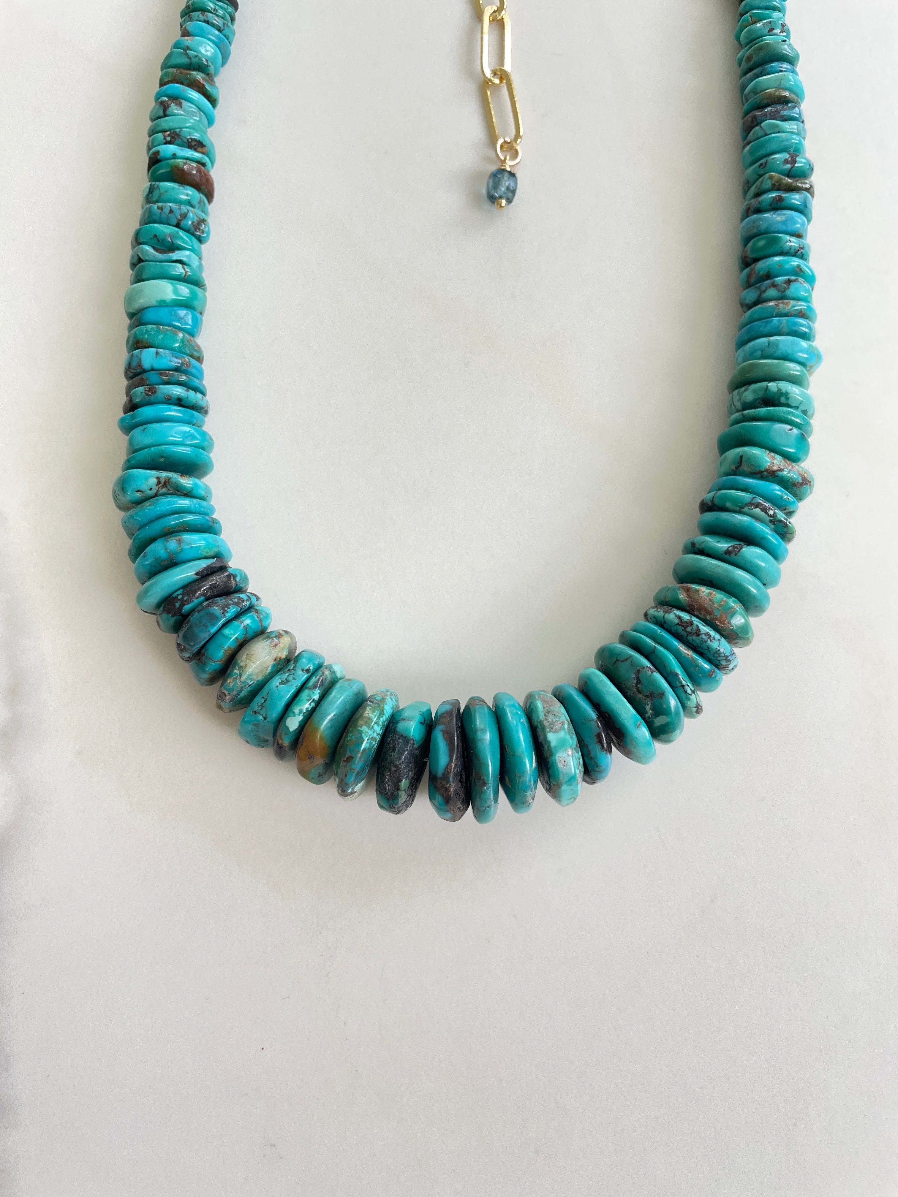 Hand Cut Turquoise  Necklace