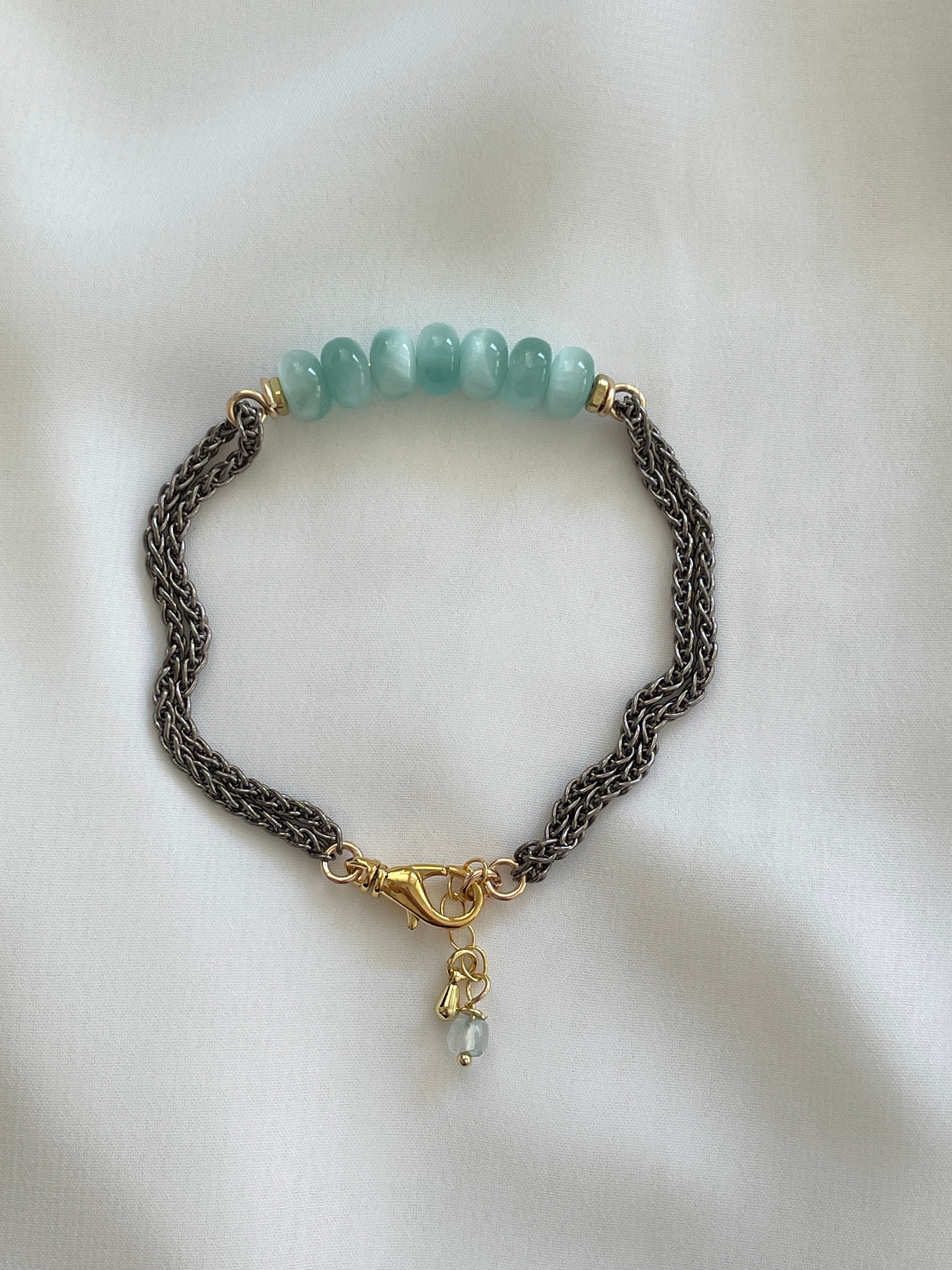 Aqua Moonstone Bracelet