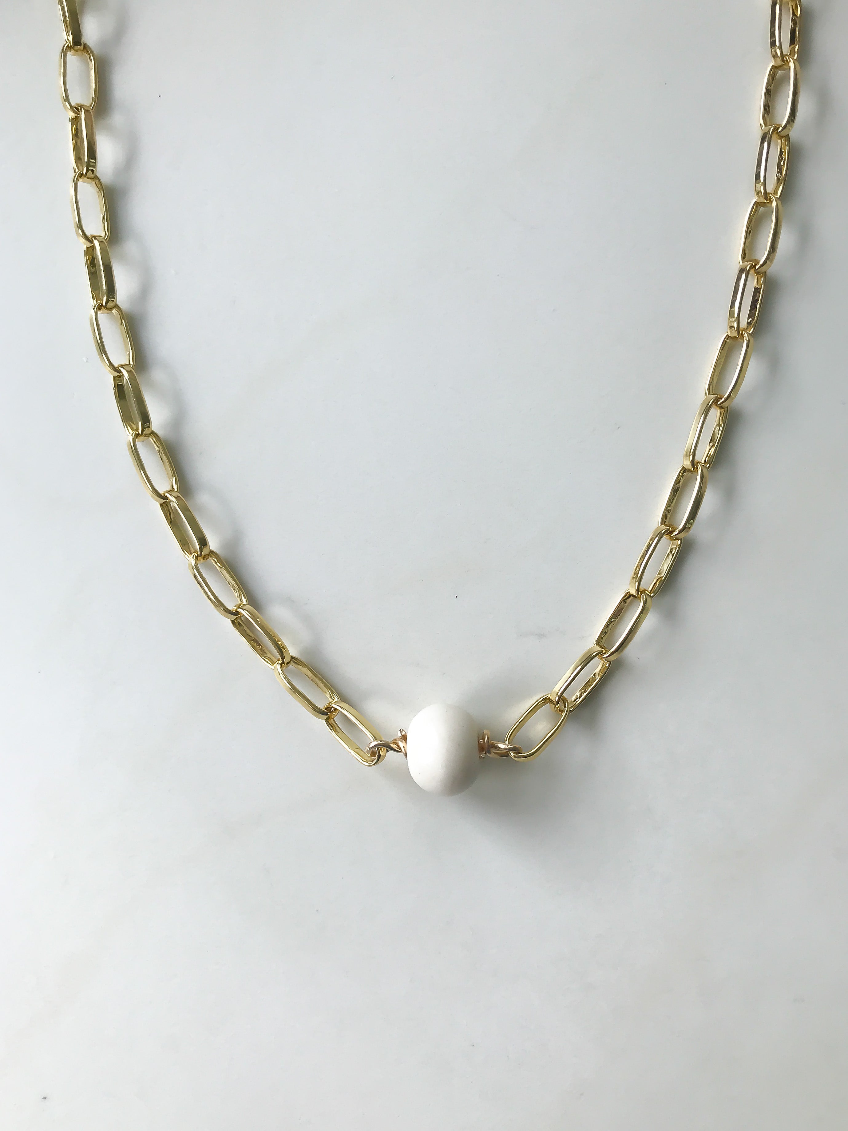 Pebble Gold Link Necklace