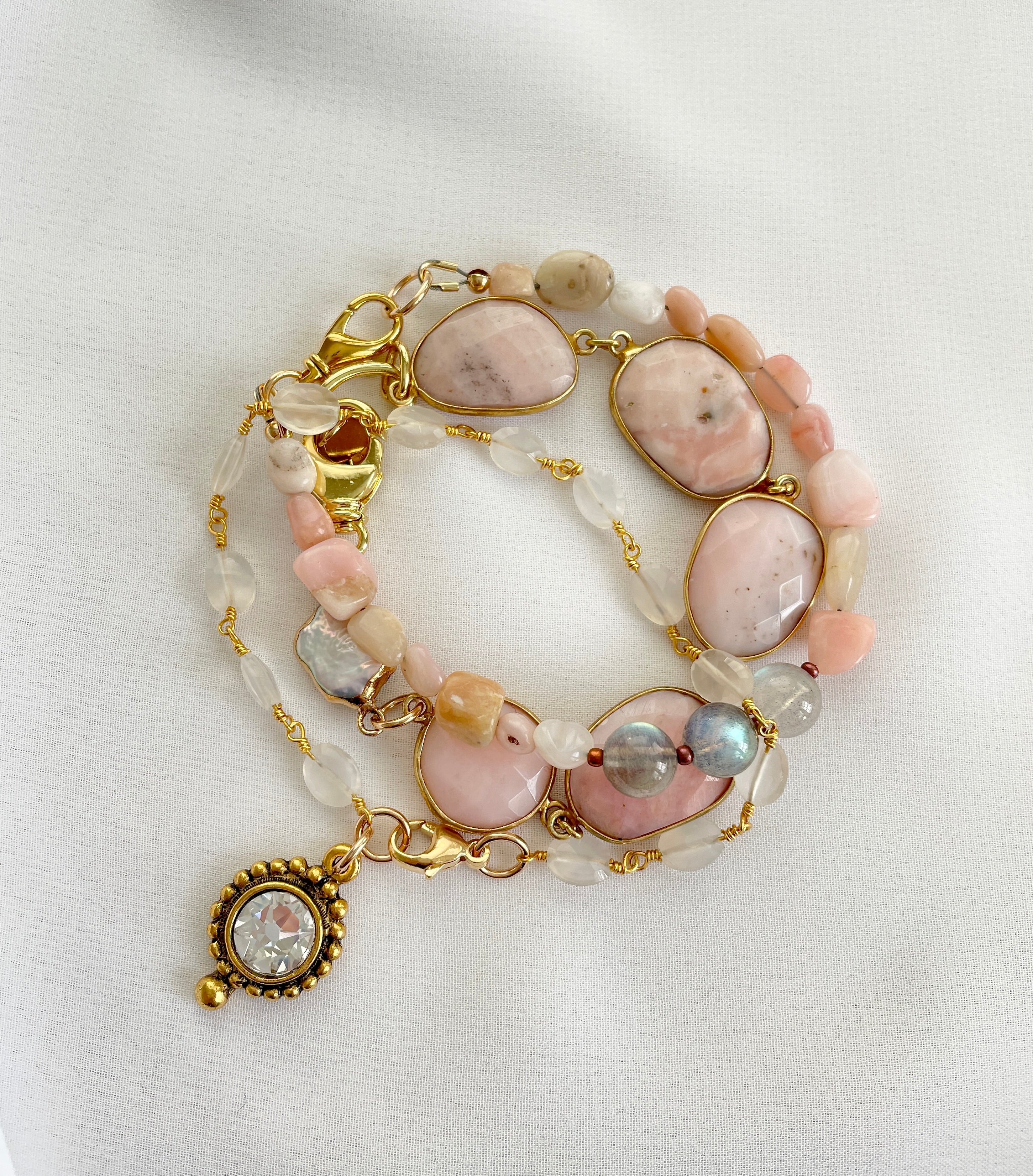 Pink Opal  Bracelet