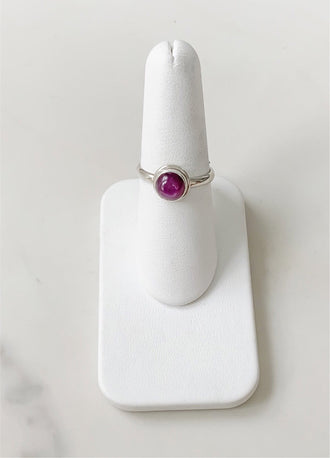 Pink Star Sapphire Ring