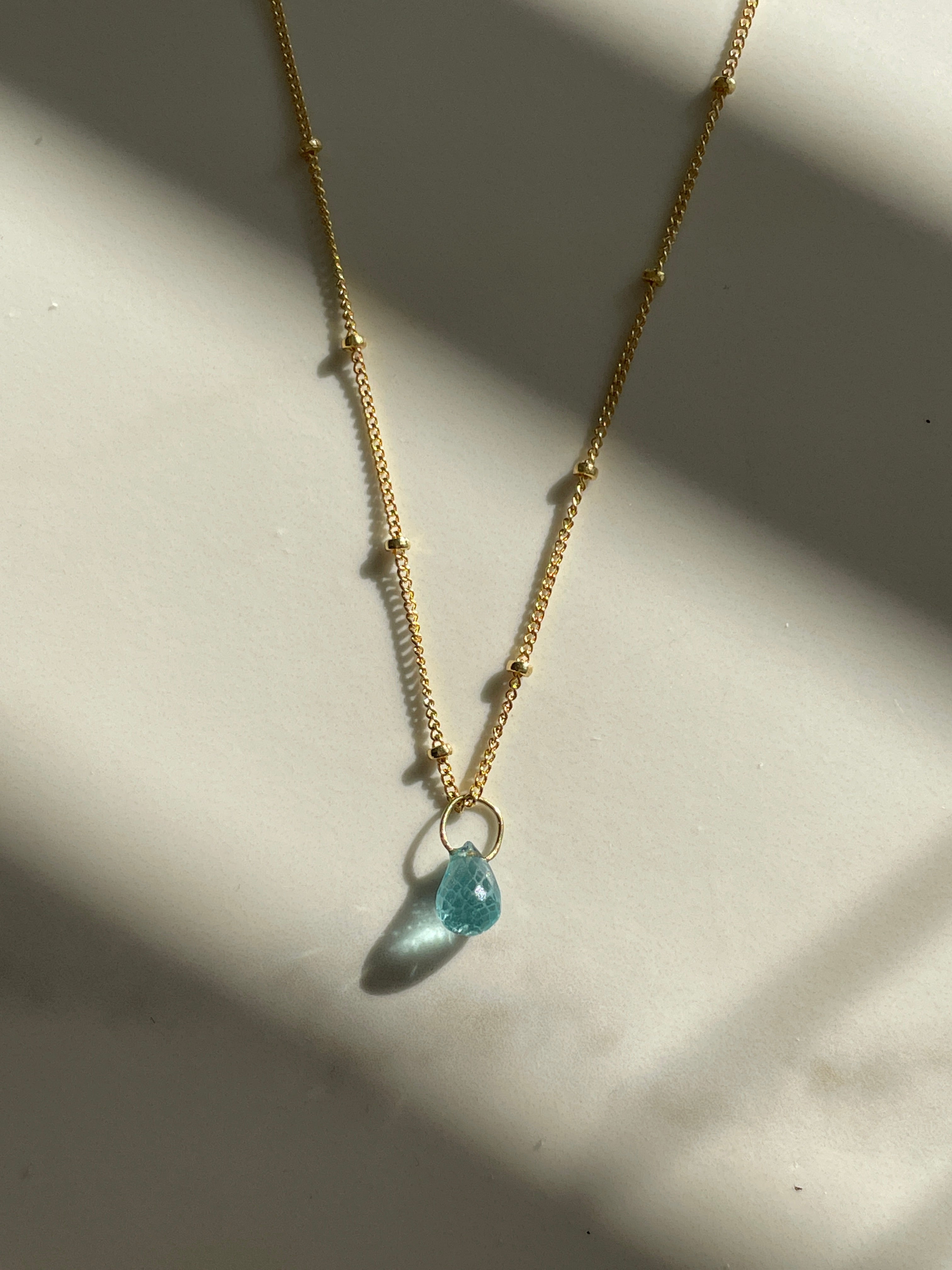 Drop of Aquamarine Necklace