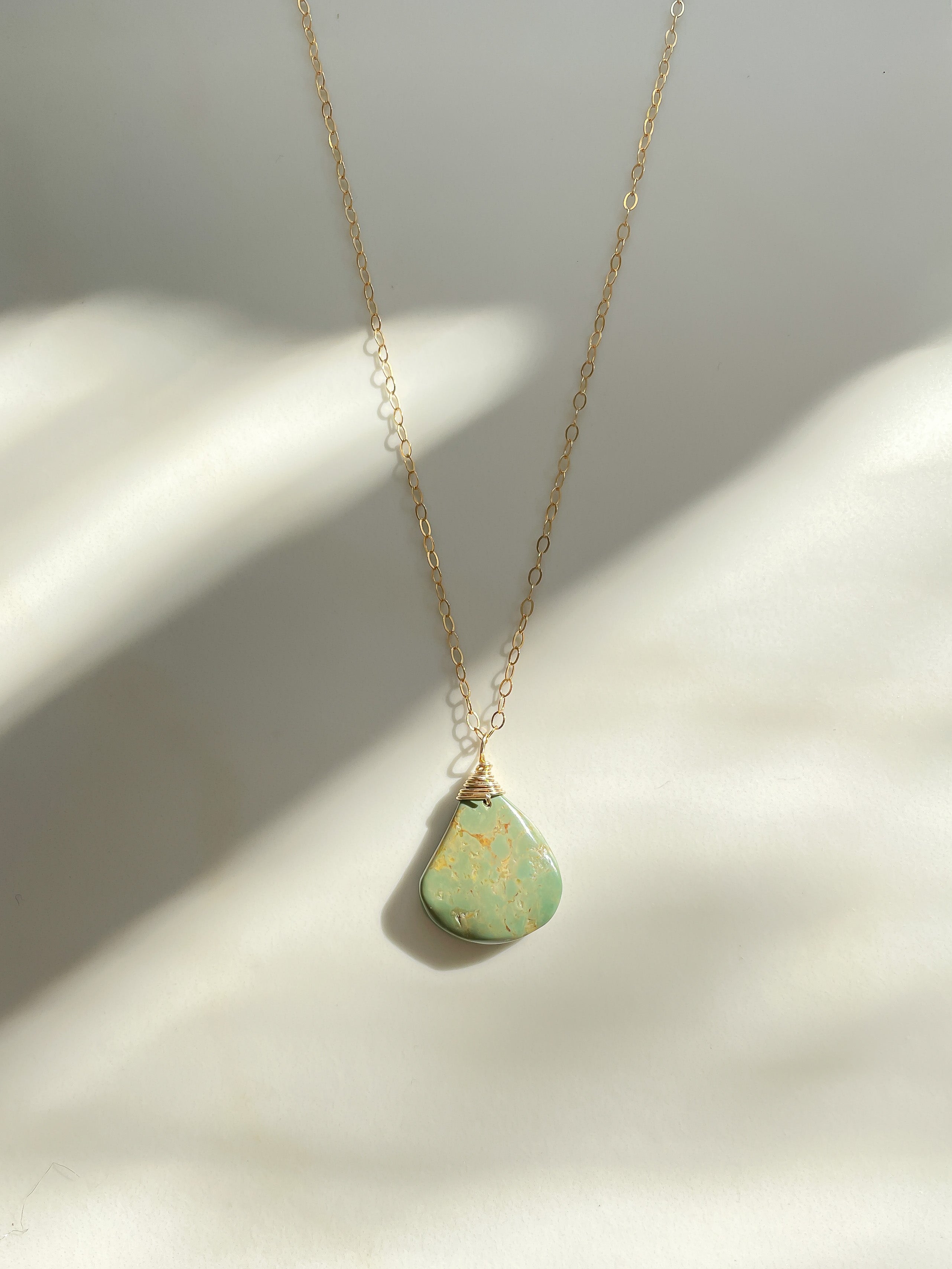 The Quaking Aspen Leaf Turquoise Necklace